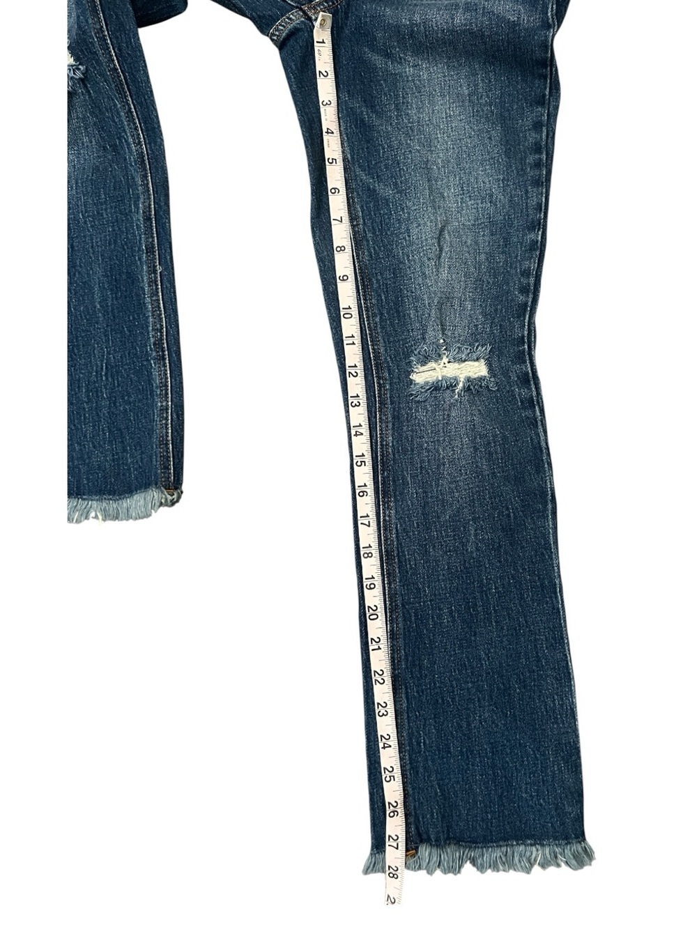 NWT Oat New York High Rise Straight Ankle Jeans Distressed Size 24 - Picture 8 of 12